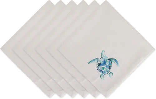 Vista 6 de DII Seashore Collection - Juego de servilletas, 20 x 20 pulgadas, laguna, 6 piezas