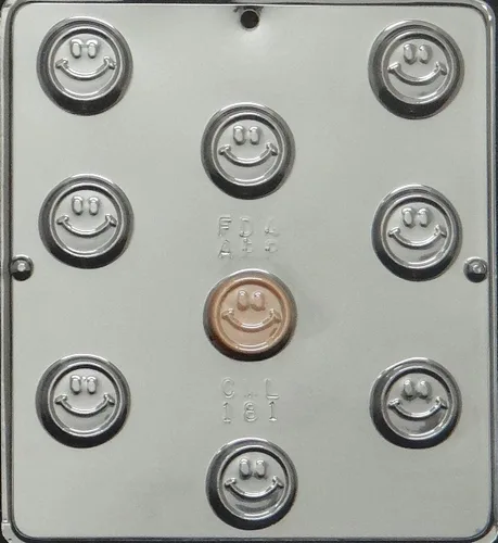 Vista 4 de Molde de caramelo de chocolate con cara sonriente de cara sonriente Candy Making 181