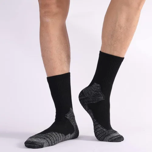 Vista 6 de Fitliva Calcetines de trabajo para hombre, calcetines acolchados de algodón para botas (6 pares)