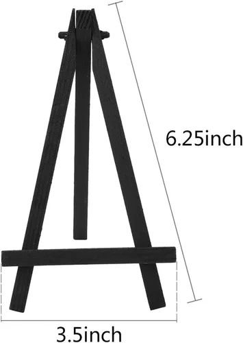 Vista 2 de Pack de 12 minicaballetes de madera, de eBoot, color negro