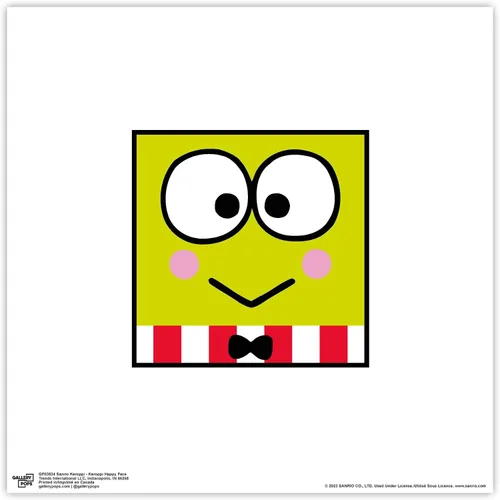 Vista 9 de Trends International Gallery Pops Sanrio Keroppi - Póster de pared de Keroppi Happy Face de 12.00 x 12.00 pulgadas, versión de marco negro