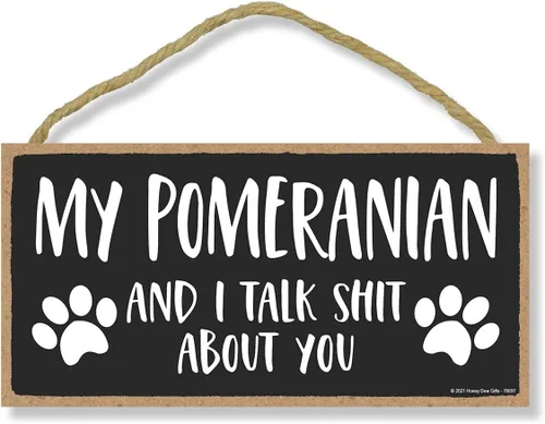 Vista 6 de Honey Dew Gifts, My French Bulldog and I Talk Shit About You, 10 x 5 pulgadas, letrero de perro de bulldog francés, decoración francesa, regalos