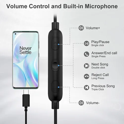 Vista 6 de ACAGET - Auriculares tipo C para iPhone 17 16 Pro Max con cable magnético