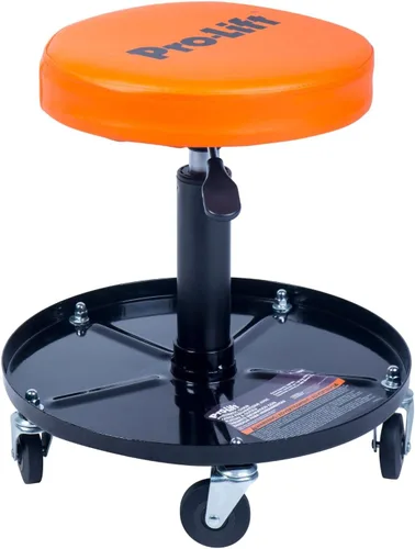 Vista 3 de Pro-Lift PL9300H - Silla neumática con capacidad de 300 libras, color negro/naranja