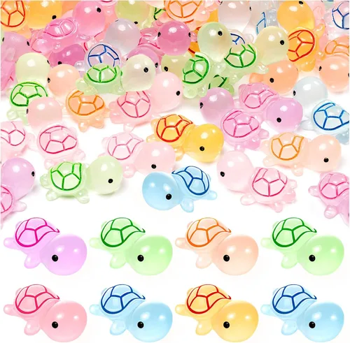 Vista 20 de 18 mini figuras luminosas de panda de resina con 2 bambúes para casa de muñecas