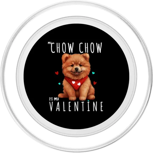 Vista 2 de Valentine Present for Chow Chow Dog Lover Mom Girl Mama PopSockets MagSafe PopGrip for iPhone