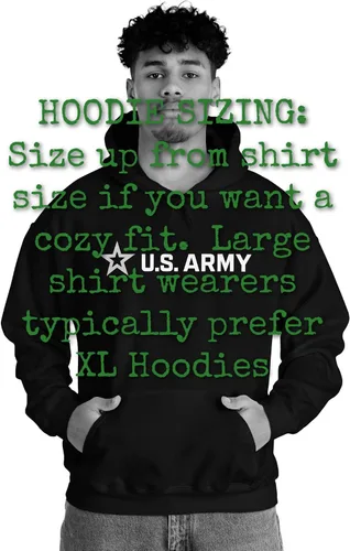 Vista 6 de ARMY Sudadera con capucha con logotipo oficial Negro