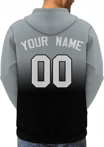 Vista 5 de Custom Football City Map Gradient Hoodies-Personalized Name Number Hooded Sweatshirts Football Fans Gifts for Men,Women,Youth