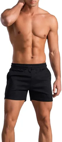 Vista 6 de Palglg - Pantalones cortos de físico culturismo para hombre (12.7 cm/5.0 pulgadas, entrepierna con bolsillos)
