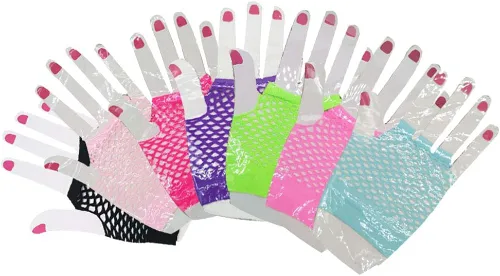 Vista 2 de ink2055 Guantes de malla de malla sin dedos para fiesta de despedida de soltera