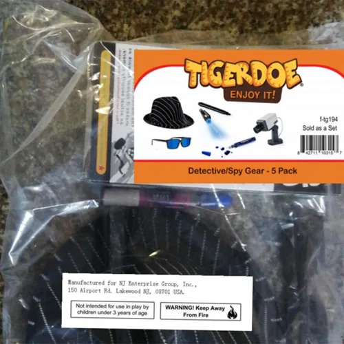 Vista 4 de Disfraz de detective, equipo espía para niños, disfraz, accesorios de disfraz de espía (4 piezas)