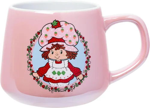 Vista 7 de Silver Buffalo Strawberry Shortcake Bake the World a Better Place - Taza ancha de cerámica con leche, 17 onzas
