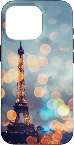 Vista 20 de iPhone 16 escénica Torre Eiffel París Francia por la noche Bokeh Majestic Case
