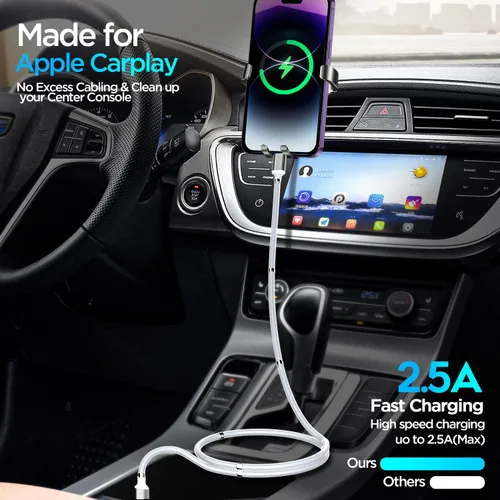 Vista 2 de AICase Cable magnético tipo C a Lightning para iPhone, tipo C, súper organizado, carga magnética, nano datos, compatible con iPhone