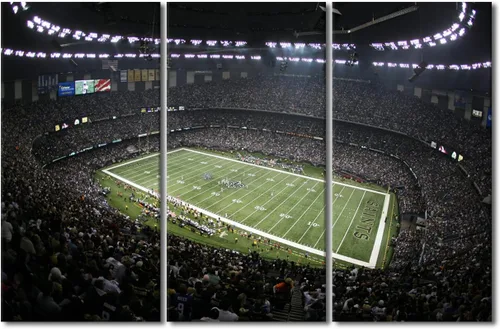 Vista 84 de TUMOVO MetLife Stadium - Decoración de pared de Nueva York, 3 piezas, lienzo, arte de pared para decoración del hogar, juegos de fútbol americano