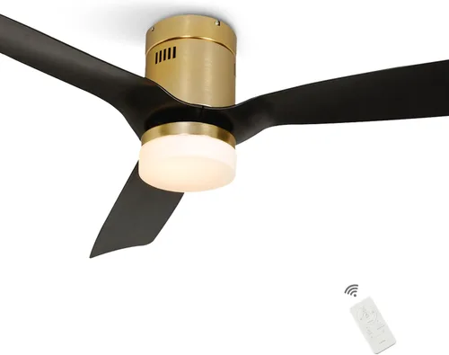Vista 10 de SMAAIR Ventilador de techo inteligente de 52 pulgadas con luces y motor de CC de 10 velocidades, funciona con control remoto, Alexa/Google