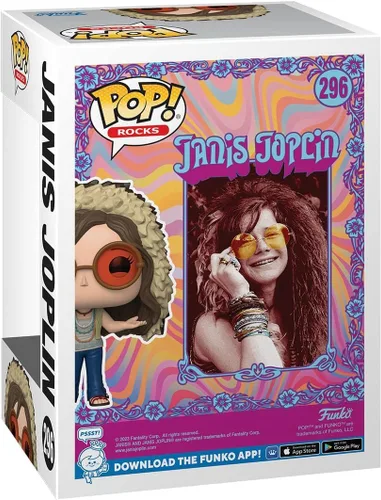 Vista 3 de POP Rocks: Janis Joplin Funko - Figura de vinilo (con funda protectora de caja compatible), multicolor, 3.75 pulgadas