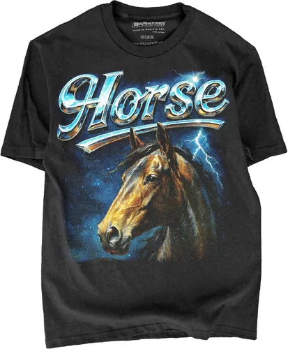 Vista 11 de Camiseta de Heavy Metal de los 80s con Animal en Negro - 100% Algodón - para Hombre y Mujer