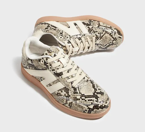 Vista 2 de LUCKY STEP Zapatillas de moda con suela de goma retro para mujer