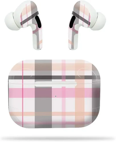 Vista 12 de MightySkins - Funda protectora de vinilo compatible con Apple Airpods Pro, diseño de cheurón azul bebé, protección duradera y única, fácil