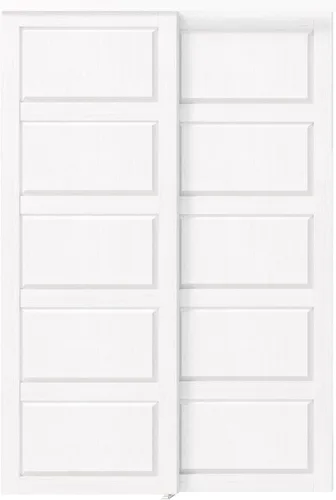 Vista 3 de 5-Panel Closet Doors, 48"(Double 25") x 80" Sliding Door for Bedrooms