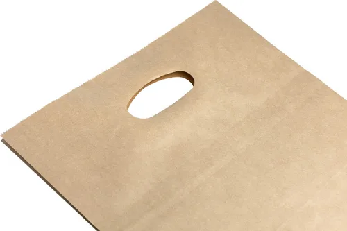 Vista 2 de PTP BAGS - Bolsas naturales y blancas de papel de estraza, 11 x 6 x 11 pulgadas, bolsas para servicio de alimentos