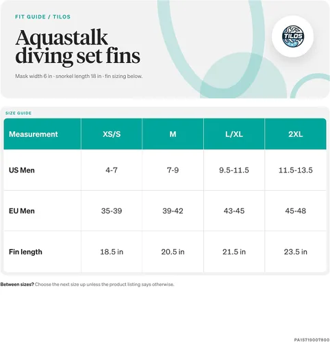 Vista 2 de Tilos Juego de buceo Aquastalk con bolsa de transporte de malla Rayo Flor