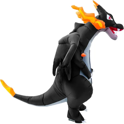 Vista 6 de Jranter Fire-Breathing Dragon Inflatable Costumes - Inflatable Full Body Standing Costume with Air Pump