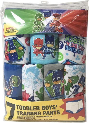 Vista 2 de PJ Masks Los pantalones de entrenamiento para niños pequeños incluyen tabla de seguimiento de éxito y calcomanías en tallas 2t, 3t y 4t