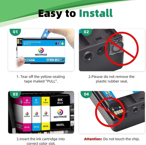 Vista 6 de 951XL Cartuchos de tinta amarillos de repuesto para cartuchos de tinta HP 951 XL 951XL (CN048AN) funcionan con impresora OfficeJet Pro 8610 8600