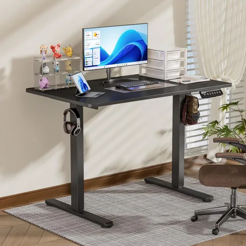 Vista 2 de BIZUM - Escritorio de pie eléctrico de 40x24 pulgadas con ajuste de altura y configuraciones de memoria, escritorio ergonómico para sentarse o estar