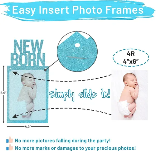 Vista 8 de PartyHooman Paquete de decoraciones de primer cumpleaños para niños, una caja para el primer cumpleaños y el primer cumpleaños