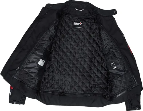 Vista 5 de VägVargen Suzuki - Chaqueta textil negra para motocicleta (M (EU50)), Negro