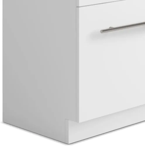 Vista 9 de SIMPLIHOME Metro - Lavabo y gabinete de lavandería todo en uno de 24 pulgadas de ancho en acabado blanco puro, gabinete de fregadero de acero