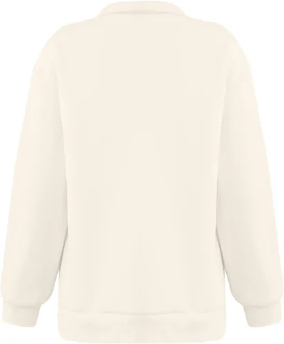 Vista 6 de Ceboyel Sudadera de gran tamaño con cremallera de un cuarto para mujer, sudadera con capucha Y2K para otoño, ropa de moda 2023