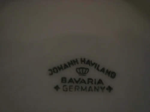 Vista 8 de Johann Haviland de Baviera, Alemania - Azucarero con patrón de guirnalda azul