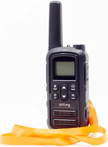 Vista 3 de Radio bidireccional recargable de mano CT23-GF1 Walkie Talkie FRS de 22 canales VOX (paquete de 2) NOAA incorporado (negro clásico)