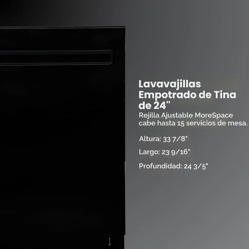 Vista 2 de Kenmore Lavavajillas empotradas de 24" - Negro