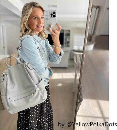 Vista 2 de CLUCI - Bolso de hombro tipo mochila de cuero para mujer, diseño grande y a la moda, para viajes