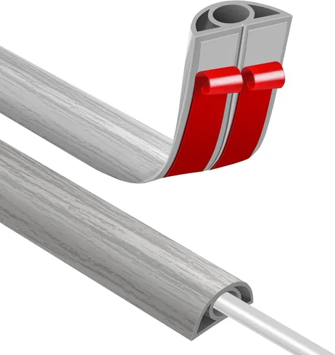 Vista 35 de JAHOMFAI Cubierta para cables de piso 1m de largo, cubiertas para cables en el suelo para proteger los cables y prevenir riesgos de caídas, fácil