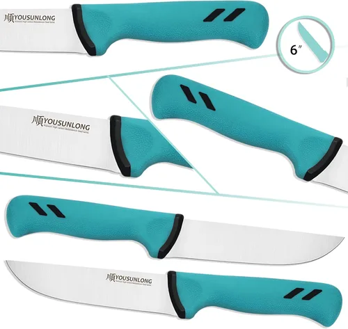 Vista 3 de YOUSUNLONG Cuchillo de carnicero para procesamiento de carne 6 "(152 mm) - Hoja de acero de molibdeno de alto carbono premium - Cuchillo de chef
