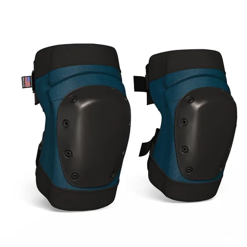 Vista 7 de PRO - Rodilleras estilo constructor con 3 niveles de protección, color negro, 1 par, tapa de plástico de soporte plano y cierres ajustables