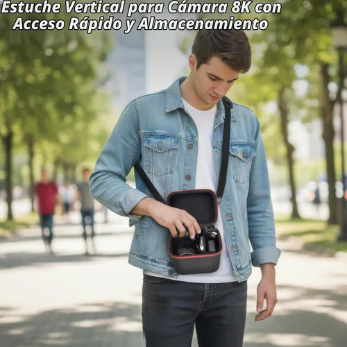Vista 7 de 8K - Funda para cámara digital Tecglem/para toberto/para Duluvulu Negro