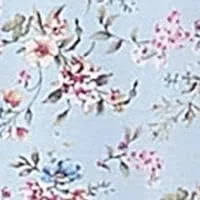 Vista 4 de Falda escalonada de encaje azul claro con cremallera y lazo en la espalda para mujer, tirantes delgados, cuello cruzado + vestido acampanado 9, Azul