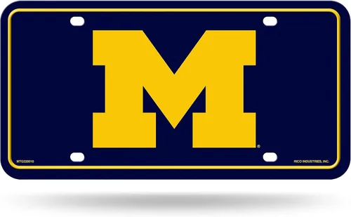 Vista 40 de NCAA etiqueta de metal para auto, negro