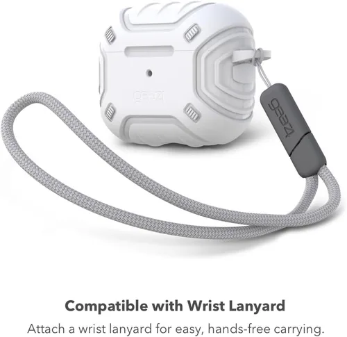 Vista 3 de ZAGG Max Protection AirPods Pro - Funda ligera y duradera en color blanco, compatible con cargadores inalámbricos