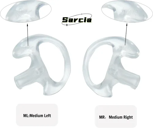 Vista 2 de Earmold - Auricular de repuesto para Walkie Talkie de dos vías con tubo acústico, 6 pares