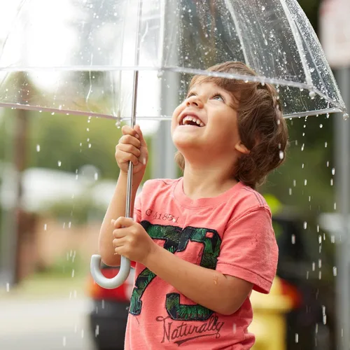 Vista 5 de Totes- Paraguas de burbujas transparente para niños con mango de fácil agarre), 2236BUB