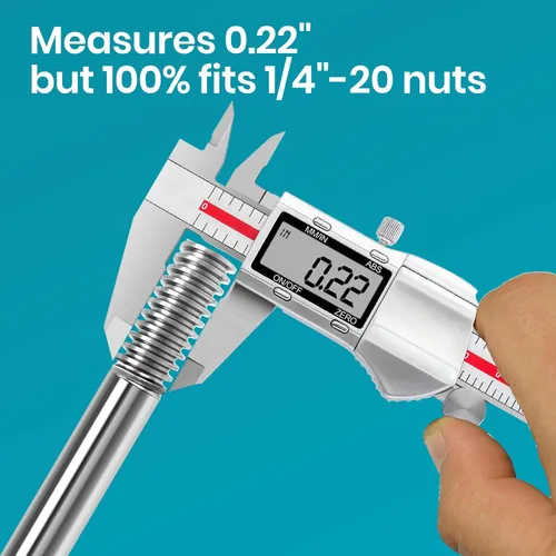 Vista 3 de Varilla de acero inoxidable de 6 pulgadas para válvula de flotador, diámetro de 1/5 pulgadas con roscas de 1/4 a 20, compatible con válvulas