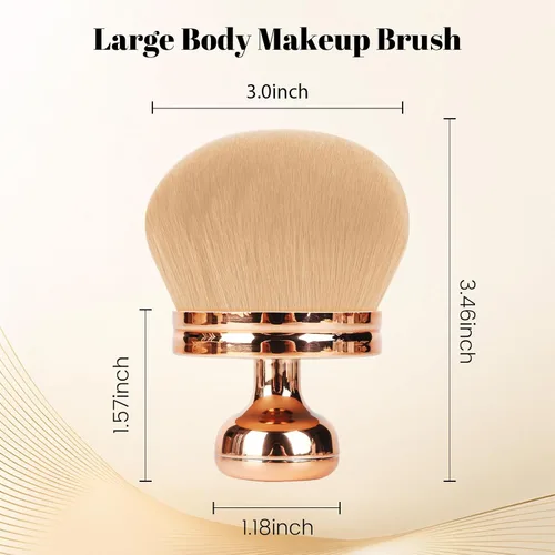 Vista 6 de Extra Large Body Makeup Brush For Self Tanner,Makeup Brush For Self Tanner Face Leg,Self Tan Back Applicator,3.0in Sphere Kabuki Brush For Bronzers